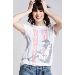NEW Miles Davis Stars Tee odd people BLM musician band top XS distressed